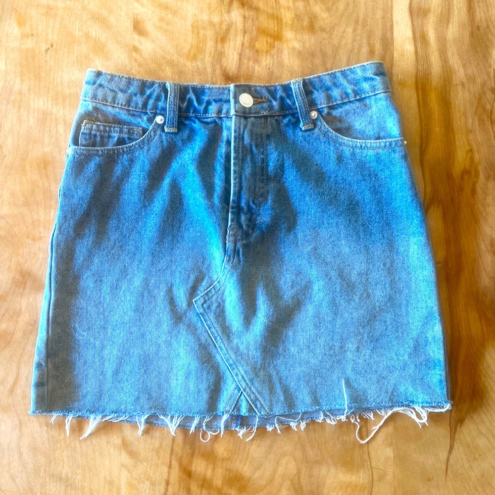 Forever 21 cutoff denim skirt